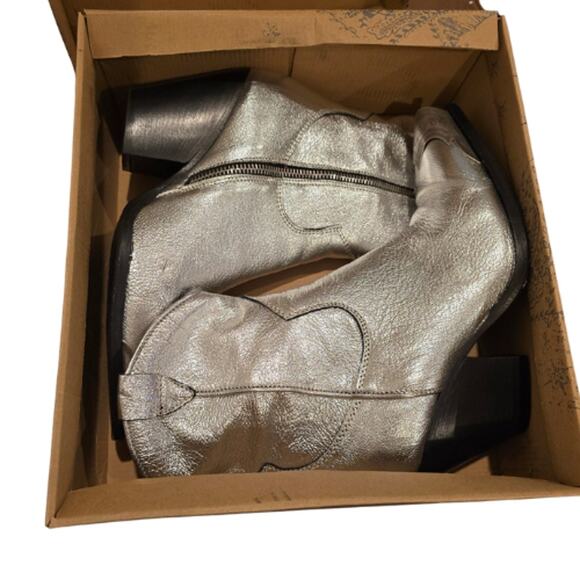 Free People Brayden Western Boot in Pewter – EUC Size 38.5 / US 9.5 - Picture 4 of 9